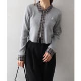 布帛チェック切替ダブルジップカーディガン | SpRay | 詳細画像7 