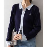 配色切替ジップカーディガン | SpRay | 詳細画像14 