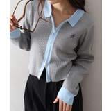 配色切替ジップカーディガン | SpRay | 詳細画像21 