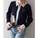 配色切替ジップカーディガン | SpRay | 詳細画像3 