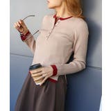 ベージュ | リブ配色フェイクレイヤード | SpRay