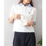 アイボリー | 布帛切替ショートスリーブレイヤードポロ | SpRay