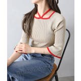 配色チョーカー付七分ニット | SpRay | 詳細画像13 