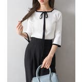 配色チョーカー付七分ニット | SpRay | 詳細画像17 