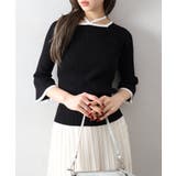 配色チョーカー付七分ニット | SpRay | 詳細画像24 