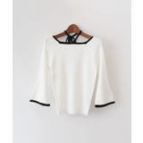 配色チョーカー付七分ニット | SpRay | 詳細画像28 