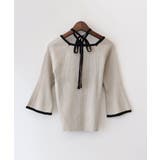 配色チョーカー付七分ニット | SpRay | 詳細画像32 