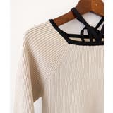 配色チョーカー付七分ニット | SpRay | 詳細画像33 