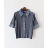 デニム切替ショートスリーブカーディガン | SpRay | 詳細画像11 