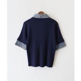 デニム切替ショートスリーブカーディガン | SpRay | 詳細画像13 