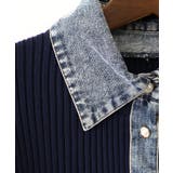 デニム切替ショートスリーブカーディガン | SpRay | 詳細画像14 