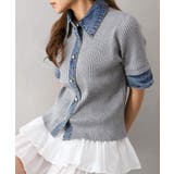 デニム切替ショートスリーブカーディガン | SpRay | 詳細画像19 