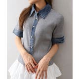 デニム切替ショートスリーブカーディガン | SpRay | 詳細画像20 