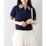 デニム切替ケーブルハーフジップショートスリーブ | SpRay | 詳細画像10 