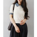 デニム切替ケーブルハーフジップショートスリーブ | SpRay | 詳細画像17 