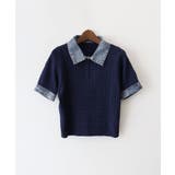 デニム切替ケーブルハーフジップショートスリーブ | SpRay | 詳細画像19 