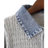 デニム切替ケーブルハーフジップショートスリーブ | SpRay | 詳細画像22 