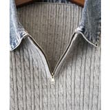 デニム切替ケーブルハーフジップショートスリーブ | SpRay | 詳細画像26 