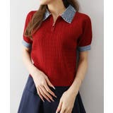 デニム切替ケーブルハーフジップショートスリーブ | SpRay | 詳細画像27 