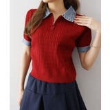 デニム切替ケーブルハーフジップショートスリーブ | SpRay | 詳細画像29 