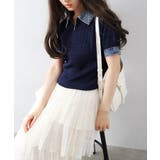 デニム切替ケーブルハーフジップショートスリーブ | SpRay | 詳細画像8 