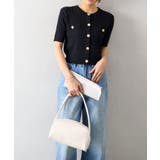 ケーブルメタルボタンショートスリーブカーディガン | SpRay | 詳細画像9 