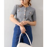 ケーブルメタルボタンショートスリーブカーディガン | SpRay | 詳細画像30 