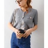 ケーブルメタルボタンショートスリーブカーディガン | SpRay | 詳細画像31 