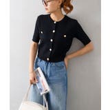 ケーブルメタルボタンショートスリーブカーディガン | SpRay | 詳細画像6 