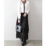 チュールプリーツフリルアシメロングスカート | SpRay | 詳細画像11 