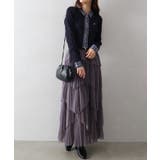 チュールプリーツフリルアシメロングスカート | SpRay | 詳細画像14 