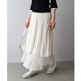 アイボリー | シアプリーツティアードスカート | SpRay