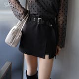 ベルト付きスリットミニスカート | SpRay | 詳細画像1 