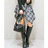ブラック×ホワイト | チェックアシメミニスカート | SpRay