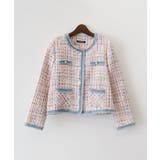 ピンク | デニムトリミツィードジャケット | SpRay