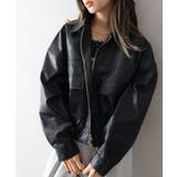 ブラック/ブラック | アンティークレザーダブルZIPブルゾン | SpRay