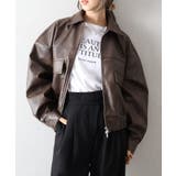 アンティークレザーダブルZIPブルゾン | SpRay | 詳細画像47 