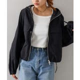 ブラック | ナイロンダブルZIPフードブルゾン | SpRay