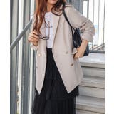 アイボリー | 金ボタンダブルジャケット | SpRay