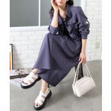 チャコールグレー | シャーリングジャケット×キャミワンピース | SpRay