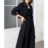 ブラック | シャーリングジャケット×キャミワンピース | SpRay