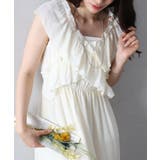 クロスフリルノースリーブロングワンピース | SpRay | 詳細画像18