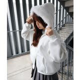 ラメ裏起毛ファー付ロゴZIPパーカー | SpRay | 詳細画像23