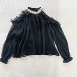 ブラック | 肩開きシフォントップス 肩開き シフォン | STRIP CABARET