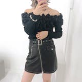 シフォンフリルオフショルトップス 肩開き シフォン | STRIP CABARET  | 詳細画像4 