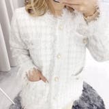 千鳥柄シャギーニットジャケット カーディガン ニット | STRIP CABARET  | 詳細画像3 