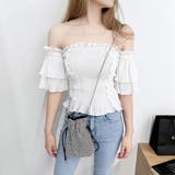ホワイト | 【2022新作】オフショルトップス シャツブラウス トップス | STRIP CABARET 