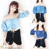 ダンガリートップス オフショルトップス 肩開きトップス | STRIP CABARET | 詳細画像1