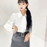 ホワイト | ボウタイシャツ ボウタイブラウス シフォンシャツ | STRIP CABARET 