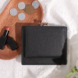 ブラック | 【上質牛革 トップレザー使用】がま口 二つ折り財布 | STYLE ON BAG